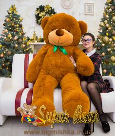 Коричневый плюшевый медведь 180 см