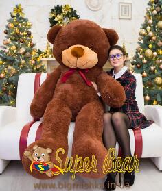 Шоколадный плюшевый медведь 180 см